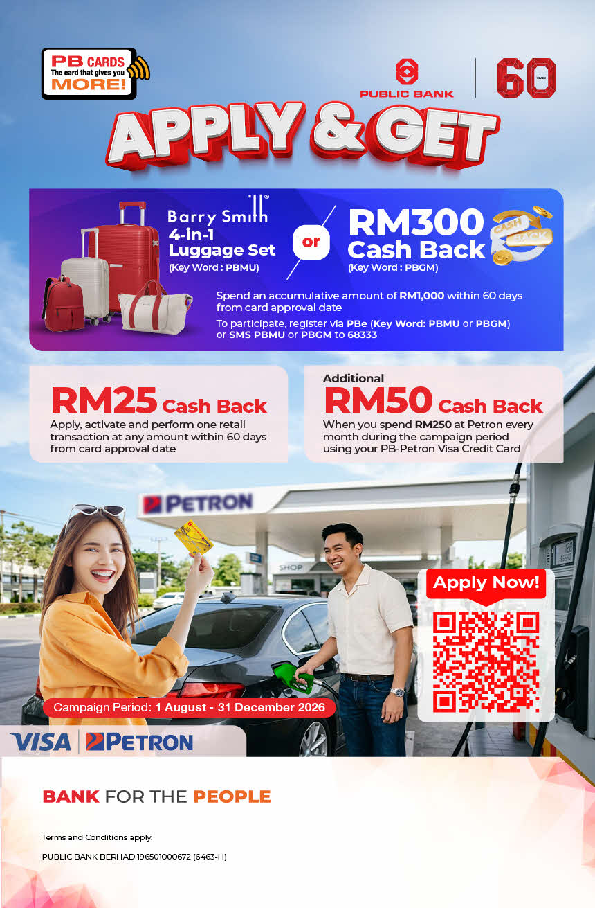Sign Up & Be Rewarded with Your New PB-Petron Visa Credit Card