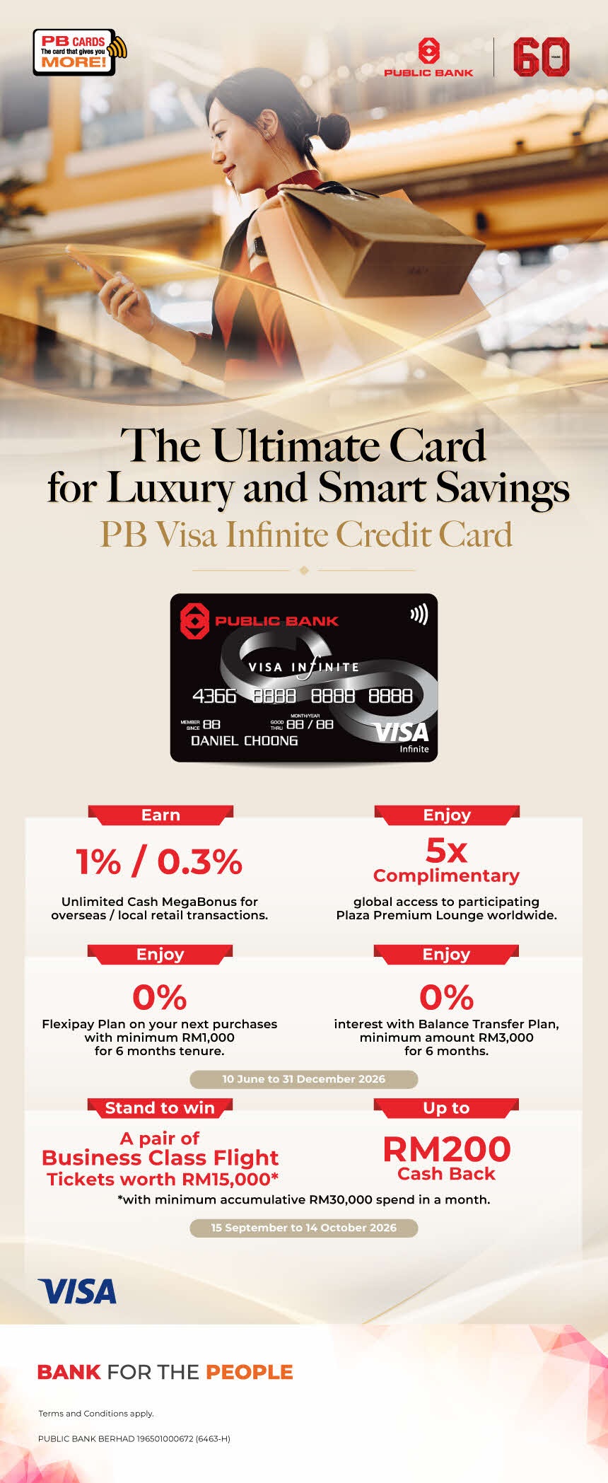 The Ultimate Card for Luxury and Smart Savings - PB Visa Infinite Credit Card (By Invitation Only)