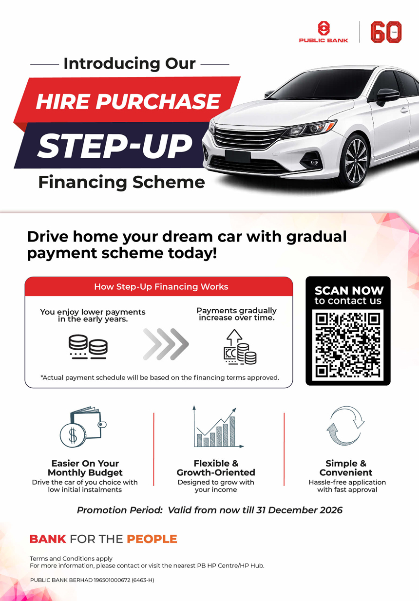 Hire Purchase Step-Up Financing under HP Fixed Rate Reducing Balance Method (RBM)